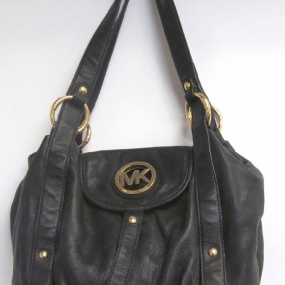 Michael Kors Blk/Gold Tote Shoulder Bag - Picture 4 of 11